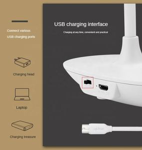 Portable Usb Rechargeable <b>Wireless</b> Cordless Study Led Battery Table Desk Lamp Camp <b>Light</b> for Reading Room - Product Image 5