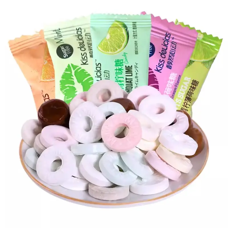 Neue Massenhandels-Tabletts Süßigkeiten Minz-Süßwaren gemischte Fruchtgeschmack Hartschokolade starke kühle zuckerfreie Minz-Süßigkeiten
