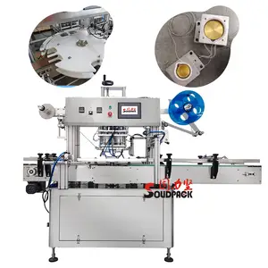 Solidpack Machine compacte de thermoscellage automatique de feuilles d'aluminium entièrement scellées à 2 têtes avec lot d'impression