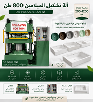 Presse hydraulique certifiée CE 800T pour le moulage par compression de la mélamine, destinée à la fabrication de lavabos de cuisine en mélamine.