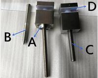 ZD Glas-Treppensystem Edelstahl-Glas-Abstandshalter