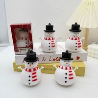 Jouet Squishy Bonhomme de Neige, Jouet Anti-Stress Doux à Presser, Cadeau de Noël, Décoration de Fête pour Enfants de 7 Ans et Plus