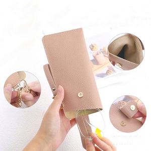 Étuis et sacs à lunettes en cuir PU gaufré mignons, pochette portable simple à suspendre avec logo personnalisé, cadeaux publicitaires promotionnels - Product Image 3