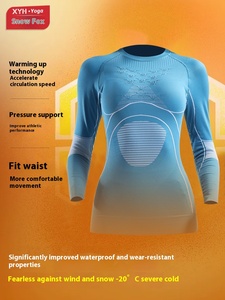 Nouveau <span class=keywords><strong>ski</strong></span> pour femmes <span class=keywords><strong>sous</strong></span>-vêtement thermique à séchage rapide sport Compression évacuation de la sueur <span class=keywords><strong>sous</strong></span>-vêtements d'hiver fonctionnels - Product Image 4