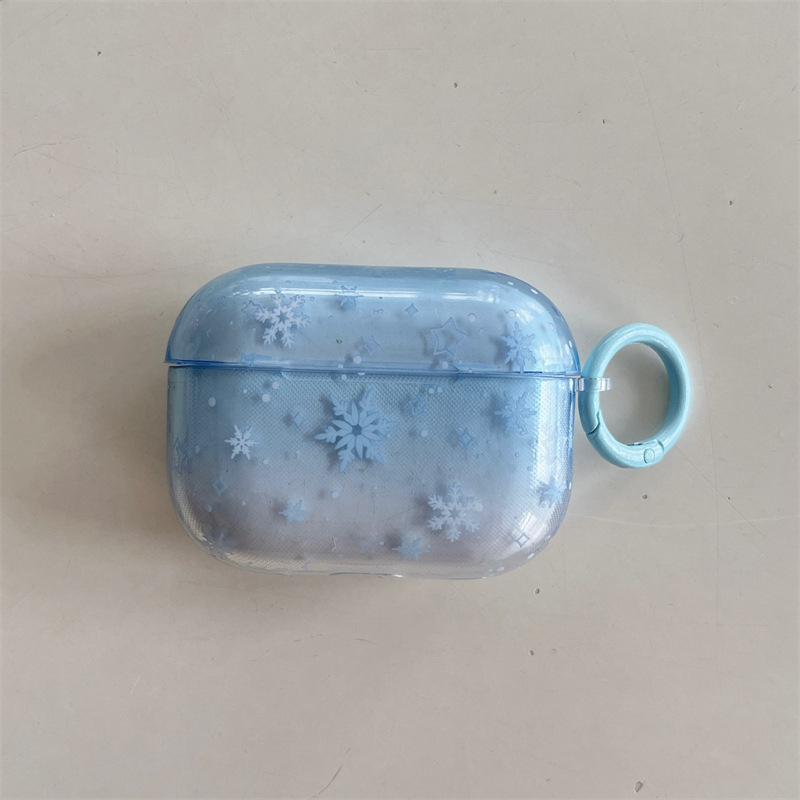 แหวนเกล็ดหิมะสีฟ้าไล่ระดับ