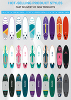 Nouvelle conception, planche de paddle gonflable bleue tout-en-un pour sports nautiques, surf et loisirs