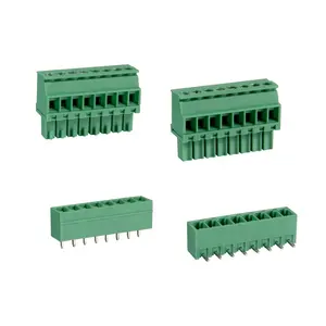 KF2EDGK Blocos de terminais de 3,5 / 3,81 mm Conector PCB reto 15EDGKA Terminal de fio tipo plug-in de 180 graus 2/3/4/5/10/12P