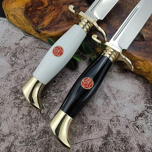 Cuchillo de Supervivencia Ruso de Segunda Generación para Exteriores, Funda de PU, Protector de Mano de Acrílico y Acero Inoxidable, Hoja de Acero 440C, DIY OEM, Camping - Product Image 5