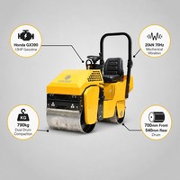 Compacteur vibrant autoporté Honda GX390 13HP 20kN 70Hz 700/540mm 790kg pour asphalte et sol