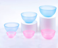 Bol mélangeur en plastique pour salon de beauté, petit bol transparent pour masques aux algues et soins spa - Outil spécialisé