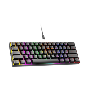 61-Key Mini có dây chơi game cơ khí RGB Backlit màu xanh nhôm thiết bị chuyển mạch Màu Đỏ trục lập trình hỗ trợ cổ tay cho máy tính để bàn Tiếng Anh - Product Image 1