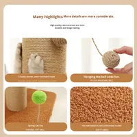 Arbre à chat écologique en bois massif avec griffoir en sisal, design moderne et luxueux, vente en gros, personnalisable, en carton
