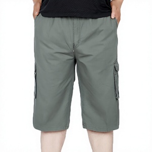 Pantalones Cortos Cargo de Verano Personalizados para Hombre, Talla Grande, Cintura Alta, Cierre de Cremallera, para Entrenamiento, de Alta Calidad, 100% Algodón, Deportivos, Casuales - Product Image 1