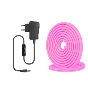 Kit <span class=keywords><strong>Striscia</strong></span> <span class=keywords><strong>LED</strong></span> Neon Monocromatica IP65 in PVC con Dimmer Rotativo Continuo e Alimentatore, <span class=keywords><strong>Striscia</strong></span> <span class=keywords><strong>LED</strong></span> Dimmerabile da <span class=keywords><strong>10</strong></span> <span class=keywords><strong>Metri</strong></span> - Product Image 1