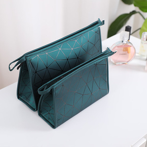 Mini Makeup Bag Pu Leather Rectangle Waterproof Portable Travel Toiletry Bag For Women Home Bathroom Storage - Product Image 1