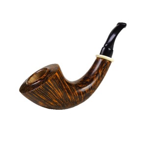 MUXIANG Briar Wood Smoking Pipe Bent Type Imitation Ivory Ring For Men Traditional Style Tobacco Pipe - Product Image 5