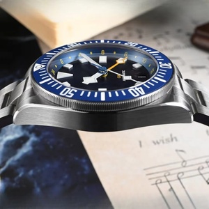 Montres mécaniques automatiques OEM High Classic NH34 multi fuseaux horaires, étanches 200M, personnalisées, en acier inoxydable 316L, montre GMT pour homme - Product Image 3