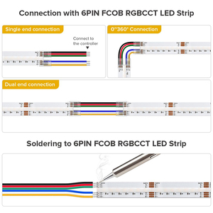 สายไฟ LED แบบยืดหยุ่น ESANN 2/3/4/5/6 ขา สำหรับไฟ LED แถบ 22AWG สายต่อขยายสำหรับแรงดันต่ำ 2/3/4/5/6 แกน - Product Image 3