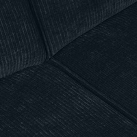 Maßgefertigtes L-förmiges Cord-Sofa mit Chaiselongue, Übergroßes Breitkord-Modularsofa in Tiefgrün, Marineblau und Braun