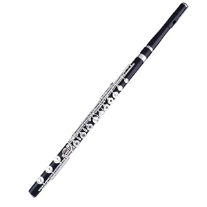 Flûte transversale en ébène de haute qualité, plaquée argent, design à trous ouverts, flûte en <span class=keywords><strong>bois</strong></span> - Product Image 1