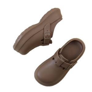 รองเท้าแตะแบบสวม Birkenstock สไตล์ผู้หญิง สีเบจ พื้น EVA แบบมีหัวเข็มขัด ปิดนิ้วเท้า ใส่สบาย ใช้ได้ทุกฤดู - Product Image 4