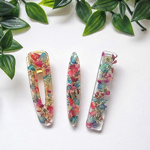 Nouvelle mode de <span class=keywords><strong>pince</strong></span> à <span class=keywords><strong>cheveux</strong></span> en résine gaufrée séchée pétale de fleur <span class=keywords><strong>pince</strong></span> à une ligne pour femmes - Product Image 1