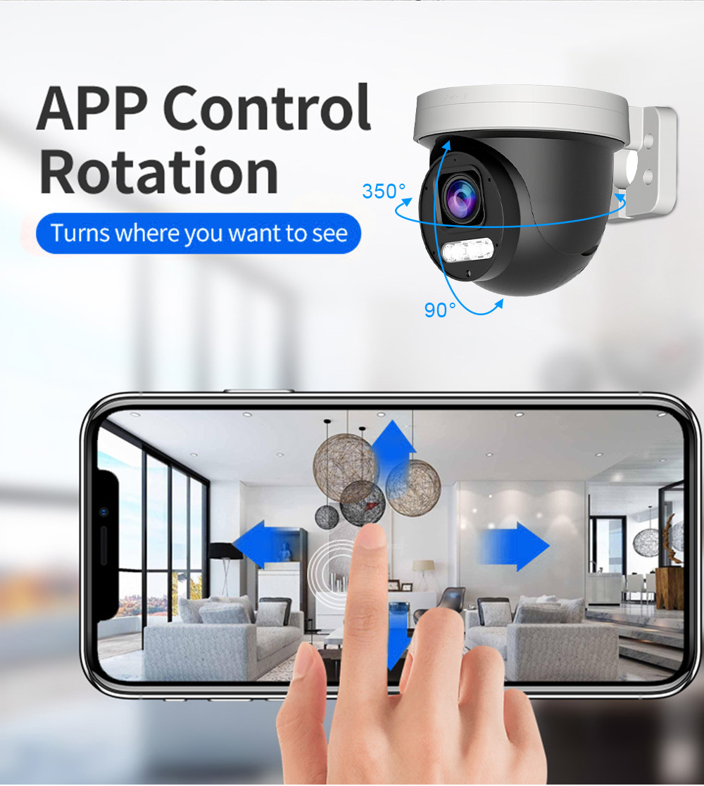 Home Security CCTV 4x PTZ Optical Zoom 2 Way Audio 5MP Network POE Mini Colorful Dome Camera · image 6