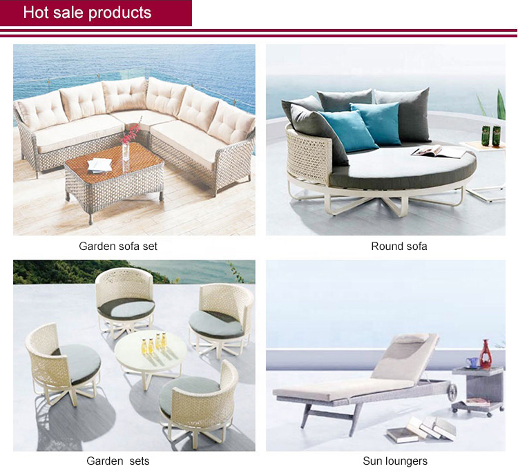 High Quality Hotel Modern Outdoor Furniture Garden Balcony Sofa Furniture Set