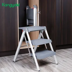 Kangyale Furniture Accessories Multifunction Ladder Shelf Outdoor Fishing Chairs Aluminum Foldable Step Ladder