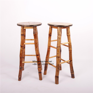 Taburete de <span class=keywords><strong>bar</strong></span> de bambú de color Natural antiguo para bodas al aire libre - Product Image 6