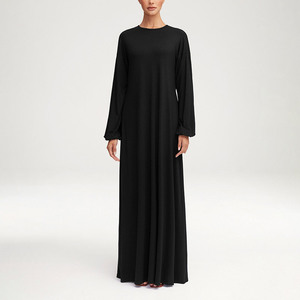 Nouvelle arrivée, style basique, manches longues, sous-vêtement, col, robe musulmane, <span class=keywords><strong>djellaba</strong></span>, automne/hiver, printemps, abaya pour les prières, les mariages - Product Image 1