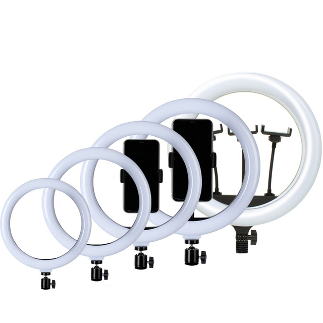 Ring Light 10-22 LED Soft Selfie Circle Fluorescent O Ring Light with Tripod Stand for Camera Iphone Tik Tok Selfie Streaming