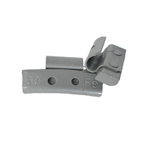 Poids d'équilibrage de roue en acier Toolon, nouveau gris, à clipser, avec grand clip, 60g >28 pouces pour jantes en aluminium, équilibrage des pneus
