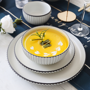 Stylish Retro Europe North America Style Porcelain Dinnerware <b>Sets</b> Eco-Friendly Dishwasher Oven <b>Microwave</b> Safe Ceramic Stoneware - Product Image 3