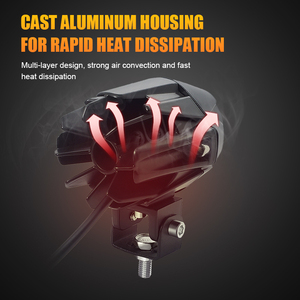 Produit en gros, phare de moto en aluminium IP67, phare antibrouillard avant étanche - Product Image 5