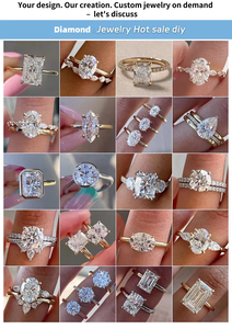 Igi แหวนเพชรแบบตัดได้ปรับแต่งได้สีทอง14K 18K หินที่ปลูกในห้องปฏิบัติการสำหรับงานหมั้นในงานแต่งงานส่งตรงจากโรงงาน - Product Image 3