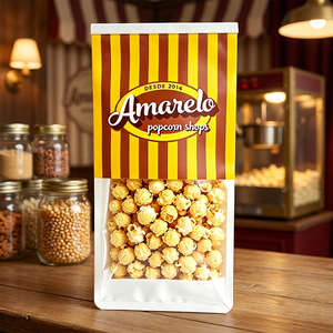 Bolsa Transparente de CPP con Logotipo Personalizado para Pan Tostado, Palomitas y Snacks, con Cierre de Alambre, Reutilizable, de Grado Alimenticio - Product Image 2