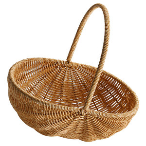 Foldable Fruit <strong>Basket</strong> Food Organizer Handle Plastic <strong>Large</strong> Outdoor Cooler Rattan Laundry Small Shopping Square <strong>Storage</strong> - Product Image 1
