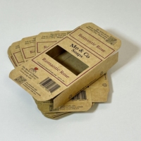 Empaques de Papel Kraft Ecológicos Suministrados por la Fábrica, Impresión Litográfica, Diseño Único Personalizado, Cajas para Jabón, Materiales Reciclados para
