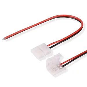 Conectores de cable sin soldadura de 8mm, 10mm, 2835, 5050, Conector de tira de luz LED de 2 pines