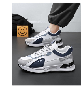 Chaussures de marche noires 2026, style skateboard et course, en cuir, trois couleurs, pour hommes - Product Image 2