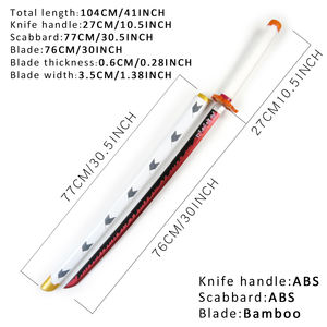 Populaire démonté un tueur épée bambou usine en gros produits de sécurité Anime <span class=keywords><strong>Katana</strong></span> jouets épées pour enfants jouant Cosplay - Product Image 2