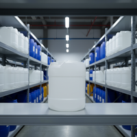 Baril d'emballage alimentaire en HDPE écologique de 20 L, résistant aux acides et aux alcalis, étanche et accrochable