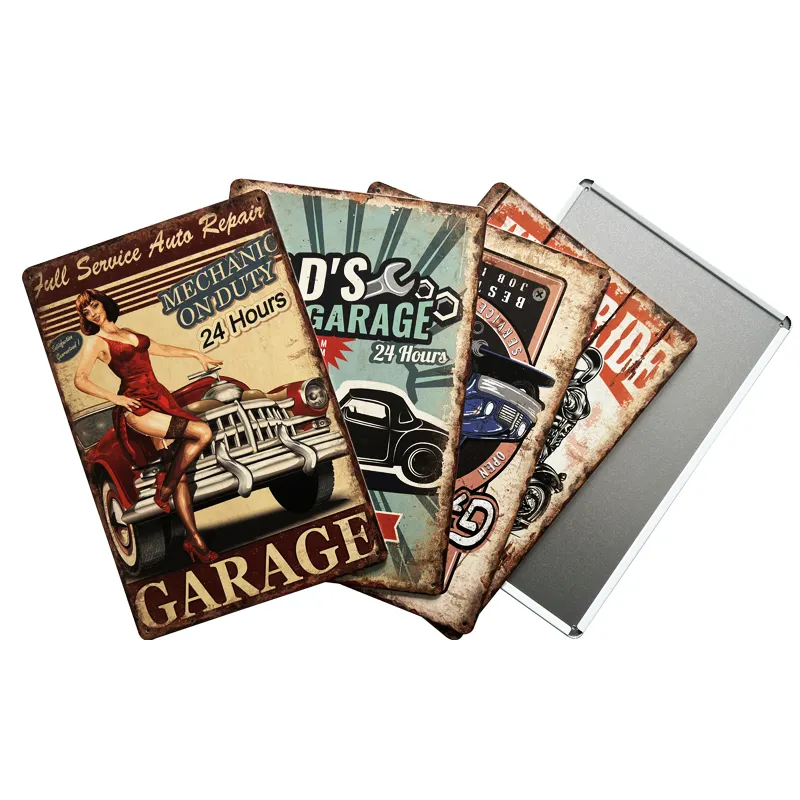 Custom Design Logo Metal Sign Vintage Metal Sign Retro Metal Poster Tin Sign shop Wholesale