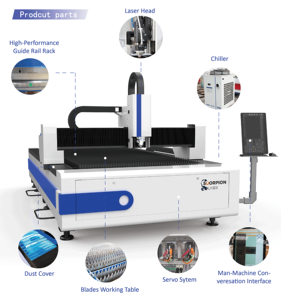 <span class=keywords><strong>Cnc</strong></span> 1000W 1500W 2kw 3kw Fiber Lasersnijmachine Voor Het Snijden Van Metalen Plaat Lasersnijmachine - Product Image 2
