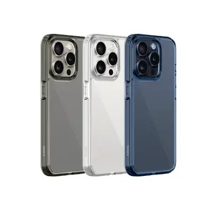 2023 KZDOO Guardian TPU + PC Funda de teléfono transparente azul a prueba de golpes para iPhone 15 Pro Max Phone Clear Back Cove