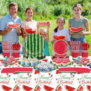 Juego de Vajilla Desechable para Fiesta de Sandía, Kit de Vajilla para Cenas, Suministros para Fiestas de Cumpleaños y Barbacoas de Verano - Product Image 4