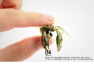 FTK 1 PIÈCES 60MM 1.5G <span class=keywords><strong>Cray</strong></span> LureFishing Basse Carpe Leurre Minnow Leurre Appâts Artificiels Ver Appâts De Pêche Doux De Pêche - Product Image 6