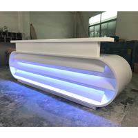 Mostrador de Recepción Comercial, Mostrador de Caja, Diseño de Lujo, Estilo Integral, Mesa Frontal para Oficina, Hotel, Centro Médico, Centro de Estética