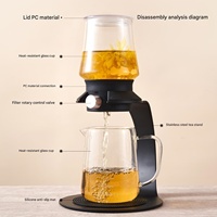 BEILAIFEI – Cafetière et théière moderne en verre borosilicate, pour infusion chaude et extraction à froid, idéale pour cafés et salons de thé, modèle portable, design cadeau, modèle 600